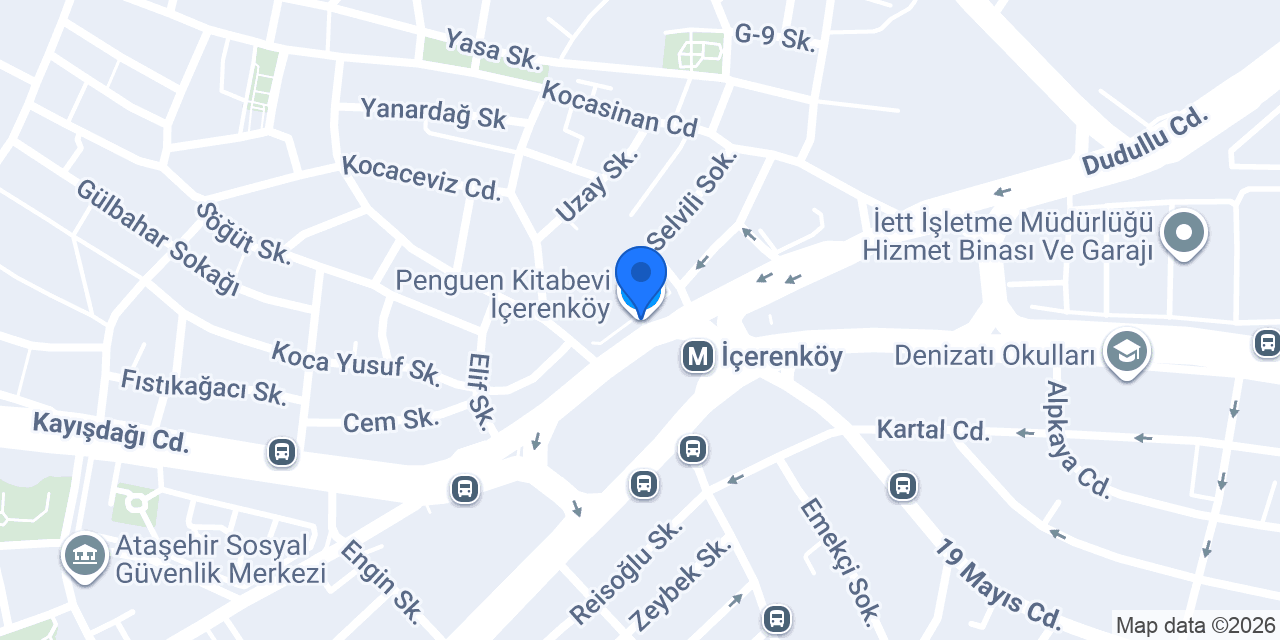 Penguen Kitabevi İçerenköy konumu
