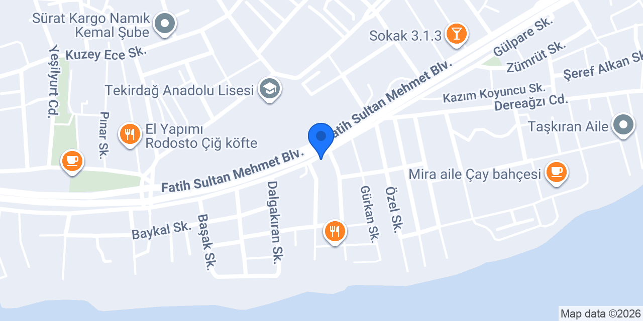 VakıfBank Tekirdağ Hürriyet Şubesi konumu