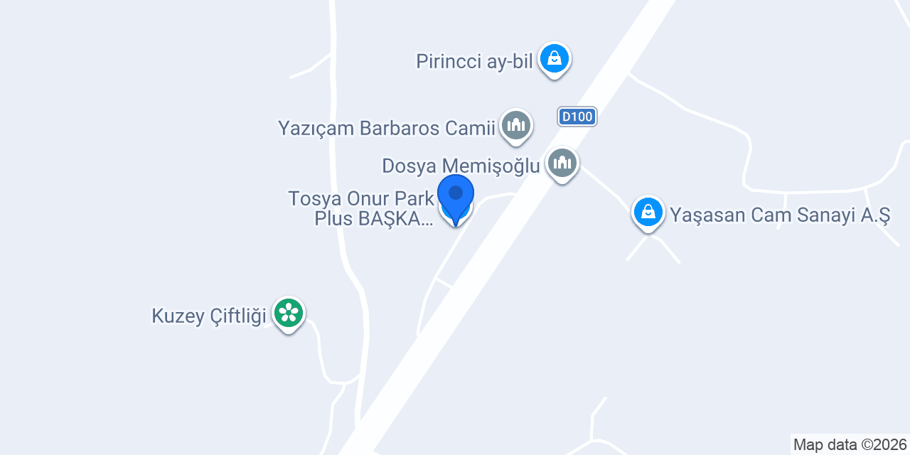 Tosya Onur Park Plus BAŞKA ŞUBEMİZ YOKTUR konumu