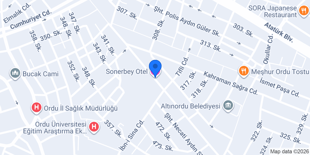 Sonerbey Otel konumu