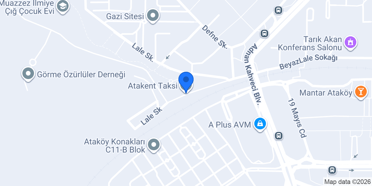 Atakent Taksi konumu