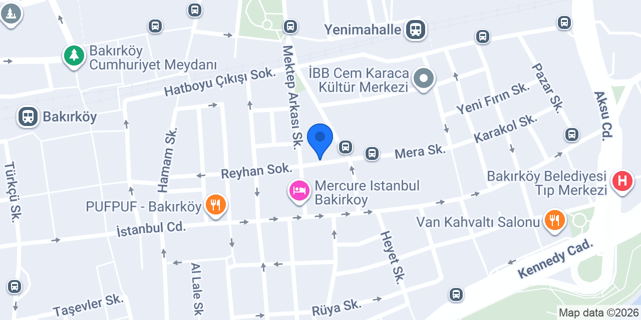 Bakırköy Günlük Kiralık Daire konumu