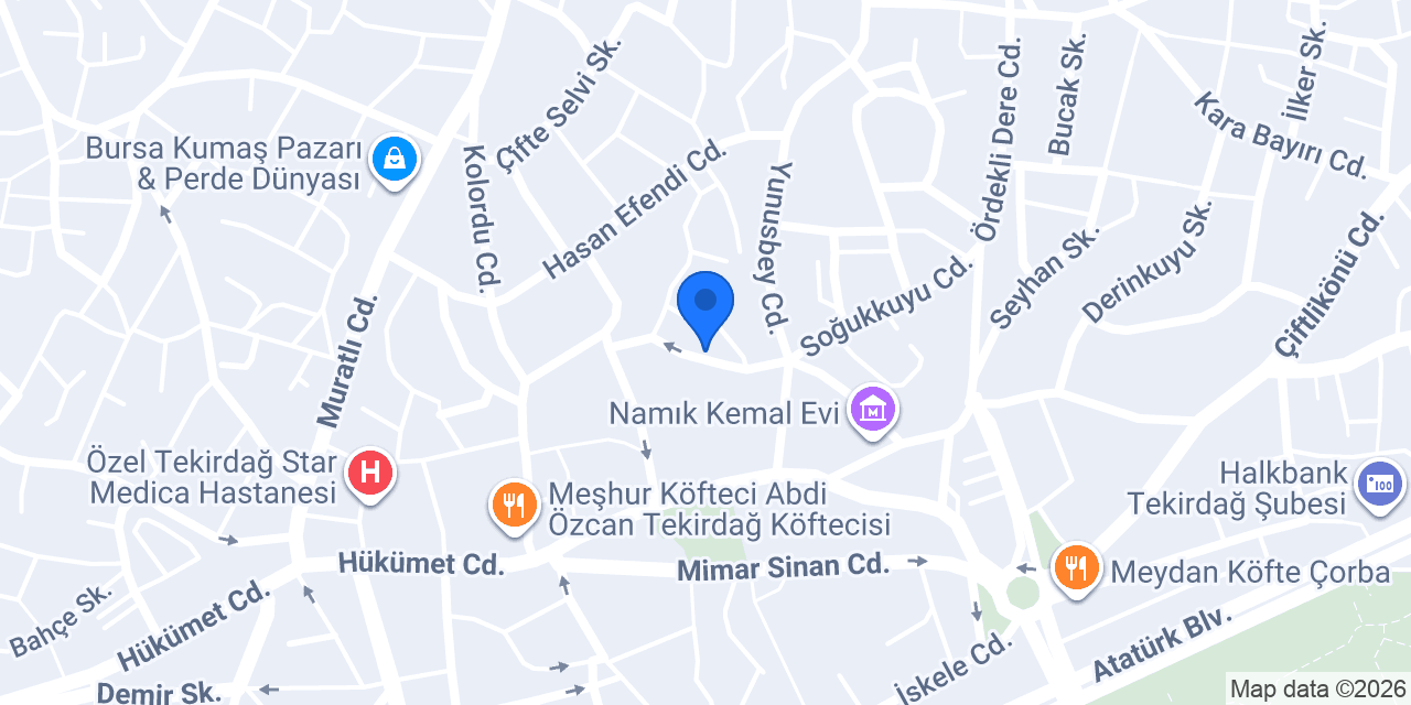Gurme Mutfak Ev Yemekleri Tekirdağ konumu
