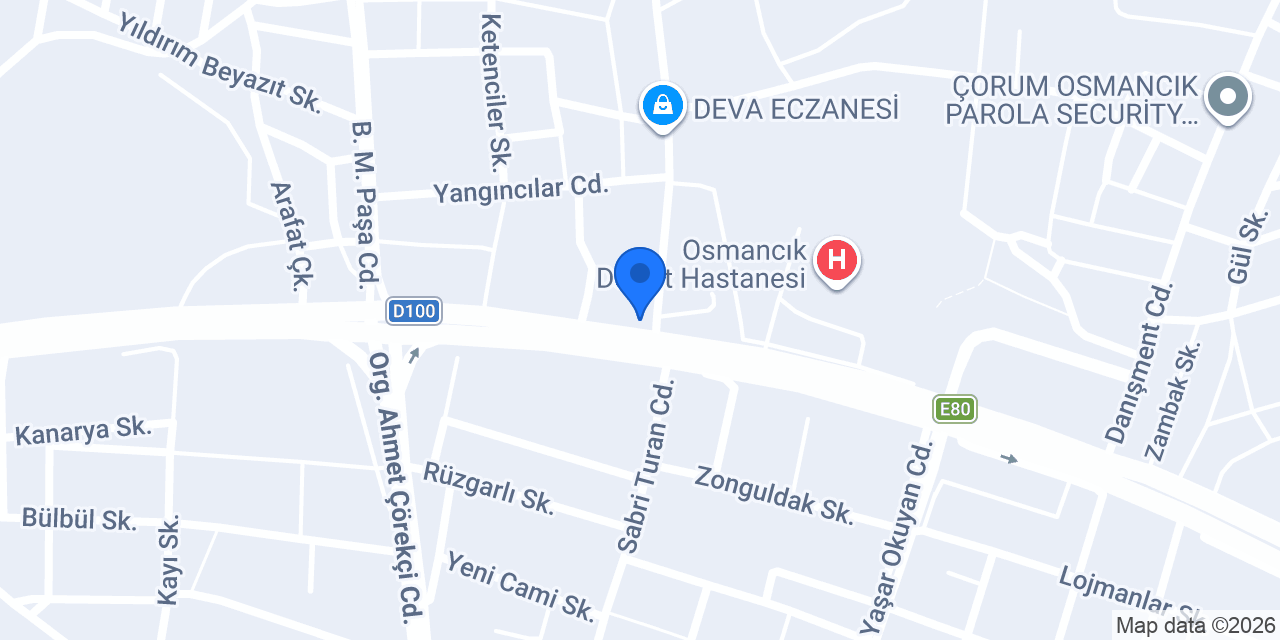 KAYRA OPTİK OSMANCIK konumu
