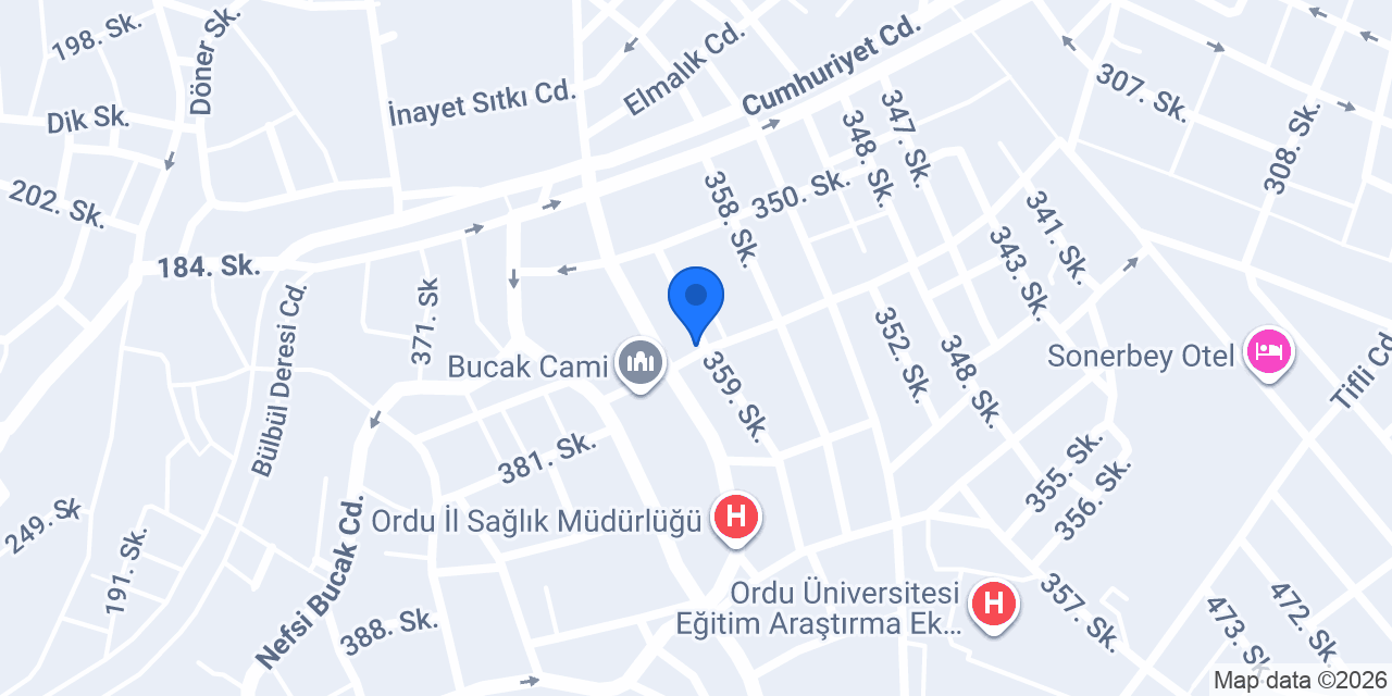 Bucak Aile Sağlık Mrk. konumu