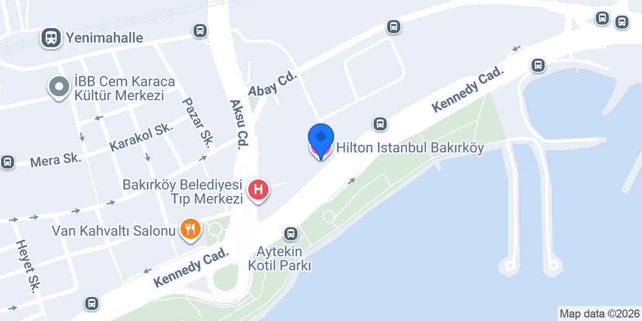 Hilton Istanbul Bakırköy konumu