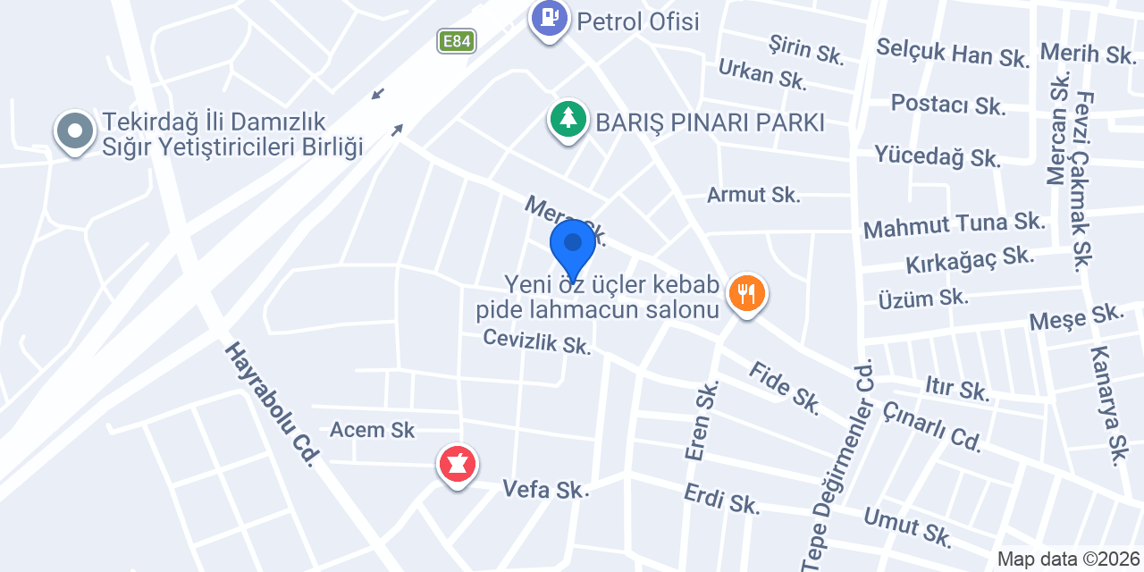 Tekirdağ Taşpunar Tesisat konumu