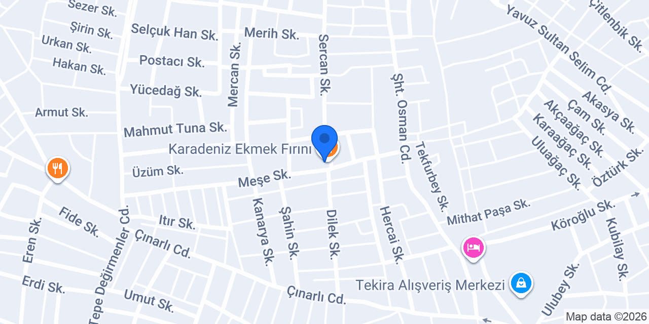 Karadeniz Ekmek Fırını konumu