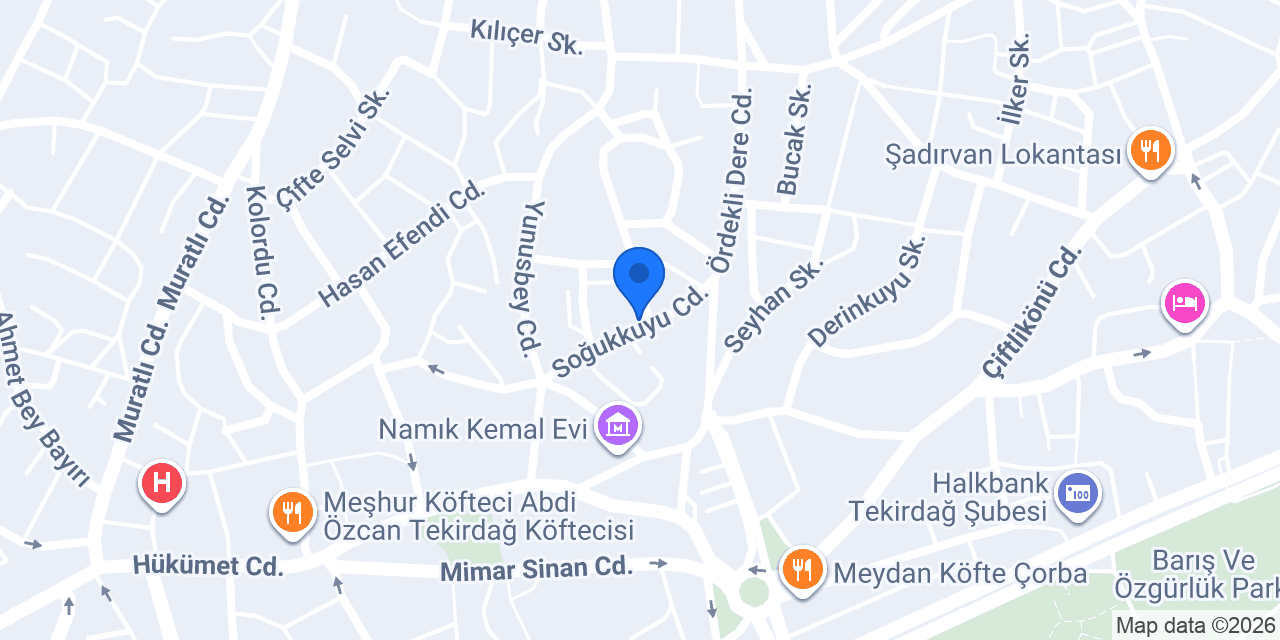 Mesa Elektrik Tekirdağ konumu
