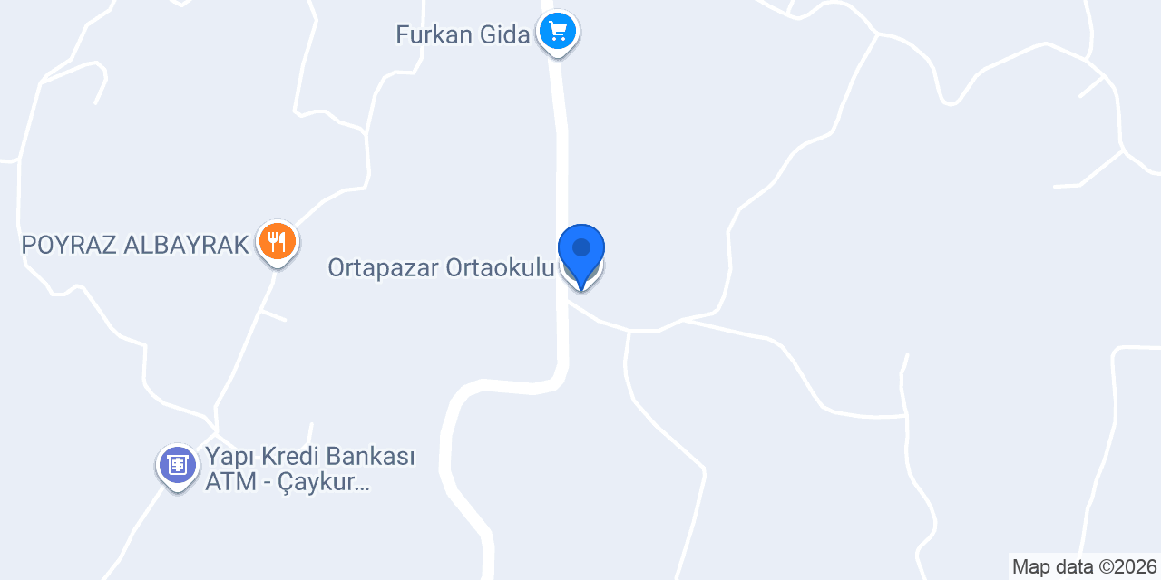 Ortapazar Ortaokulu konumu