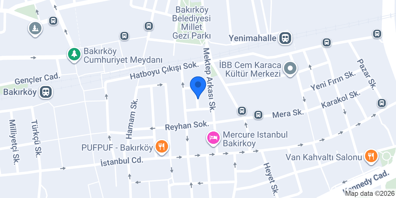 Bakırköy Günlük Daire konumu
