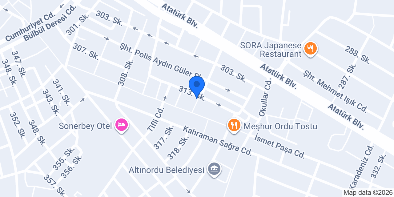Teksos Döner Ordu konumu