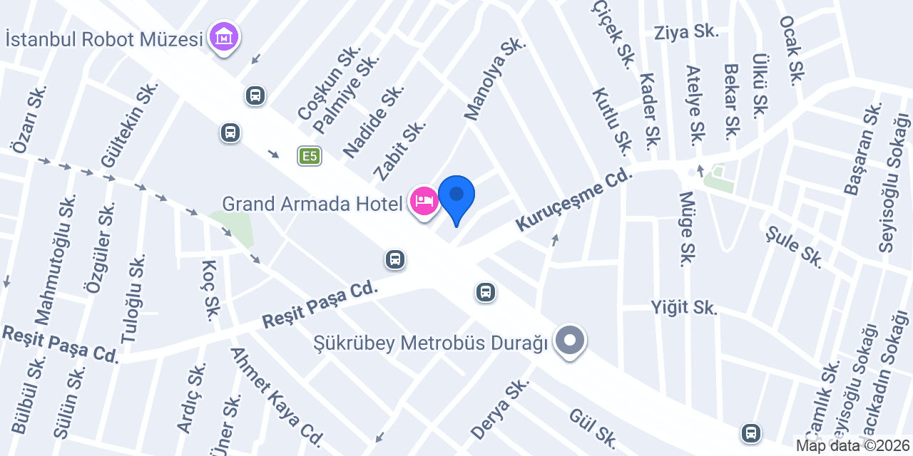 Avcılar Park Otel konumu