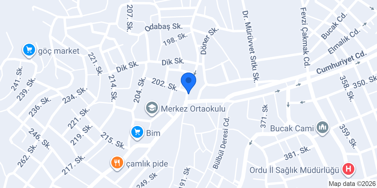 Çamlık Cafe konumu
