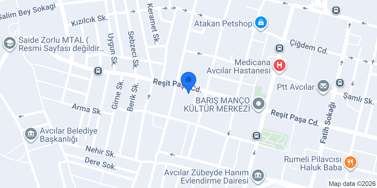 Avcılar Sınav Kurs Merkezi konumu