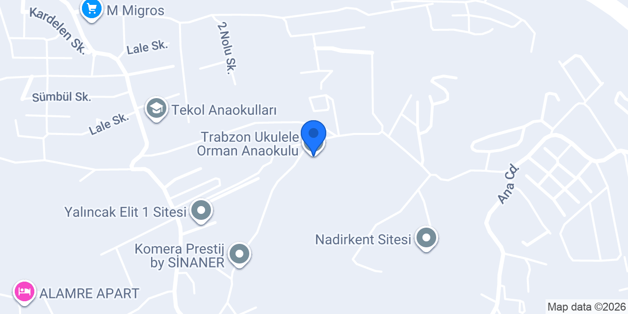 Trabzon Ukulele Orman Anaokulu konumu