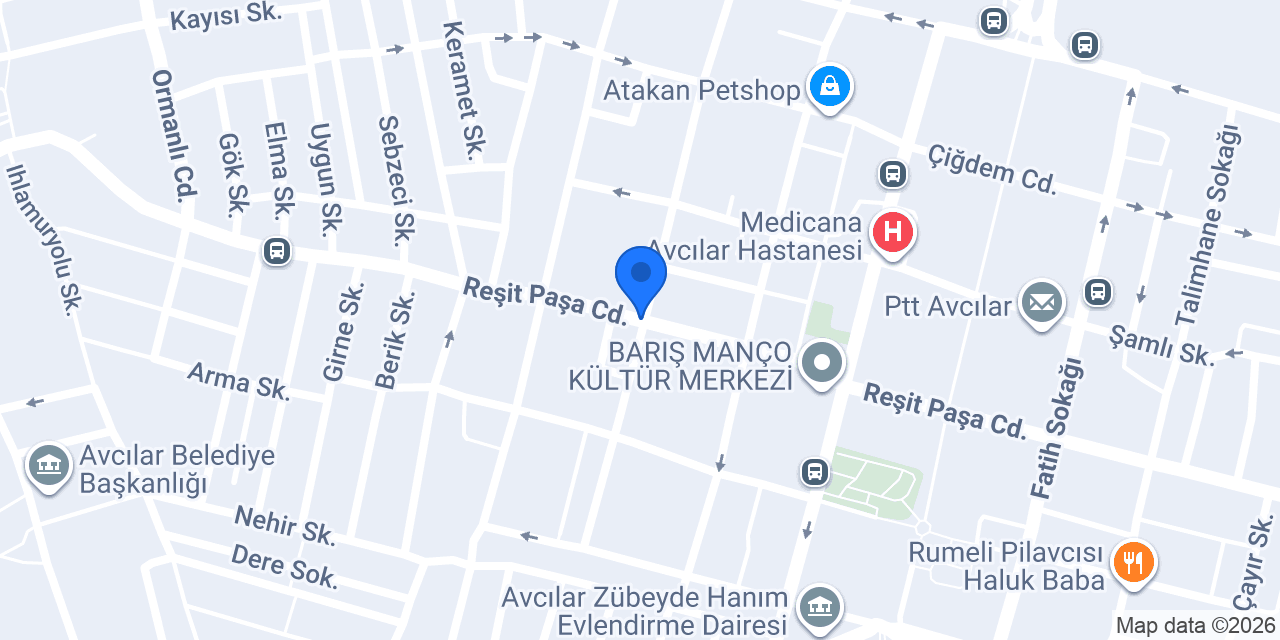 Yummy Cup Avcılar Merkez konumu