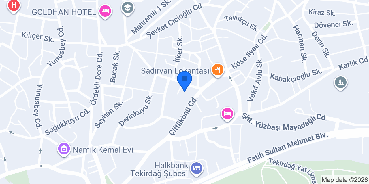 Tekirdağ Lastik Yol Yardım konumu