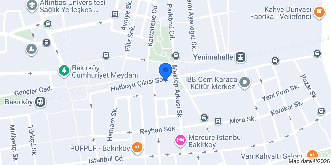 Bakırköy Baptist Kilisesi konumu