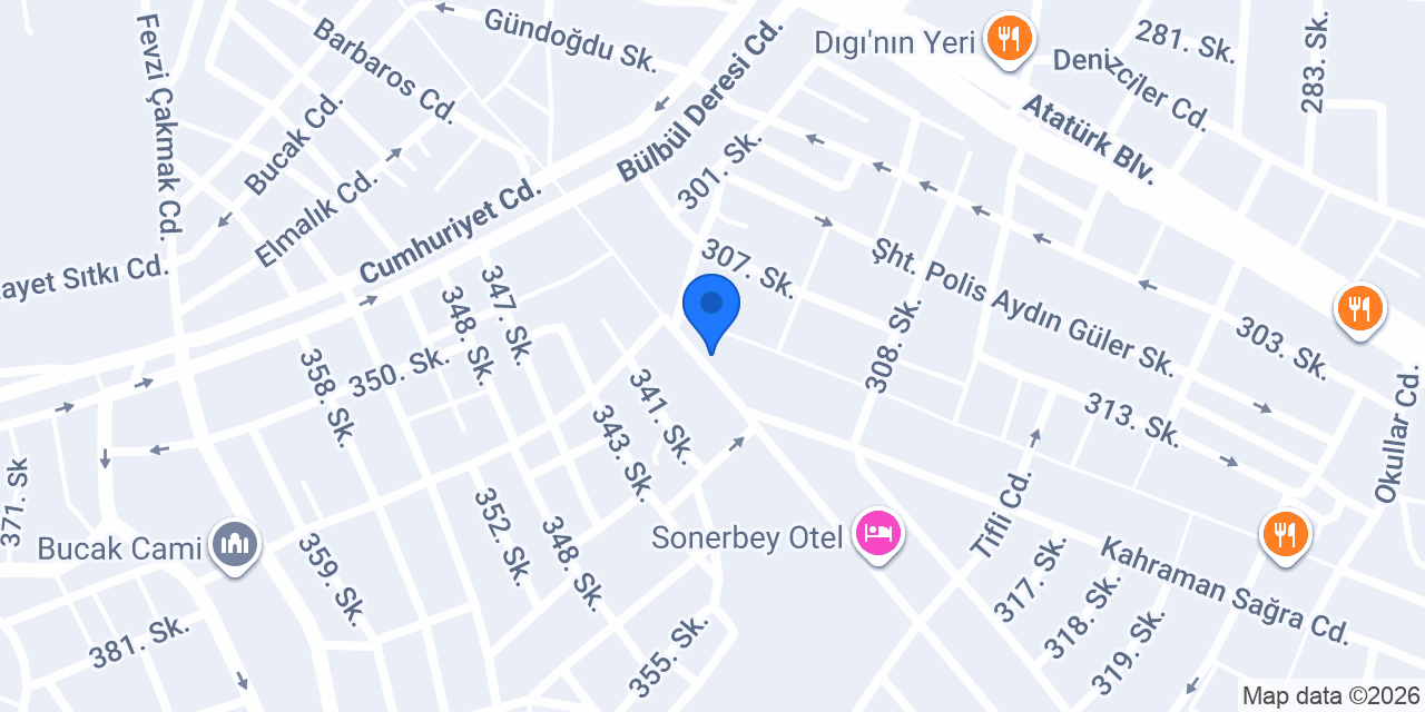 Orçim Çiçekçilik konumu