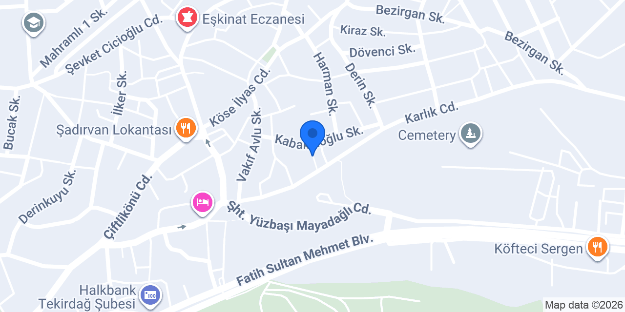 Öztek Tekstil konumu