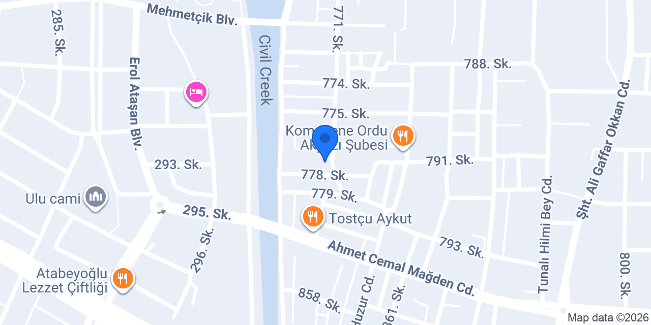 Küçük terzi konumu