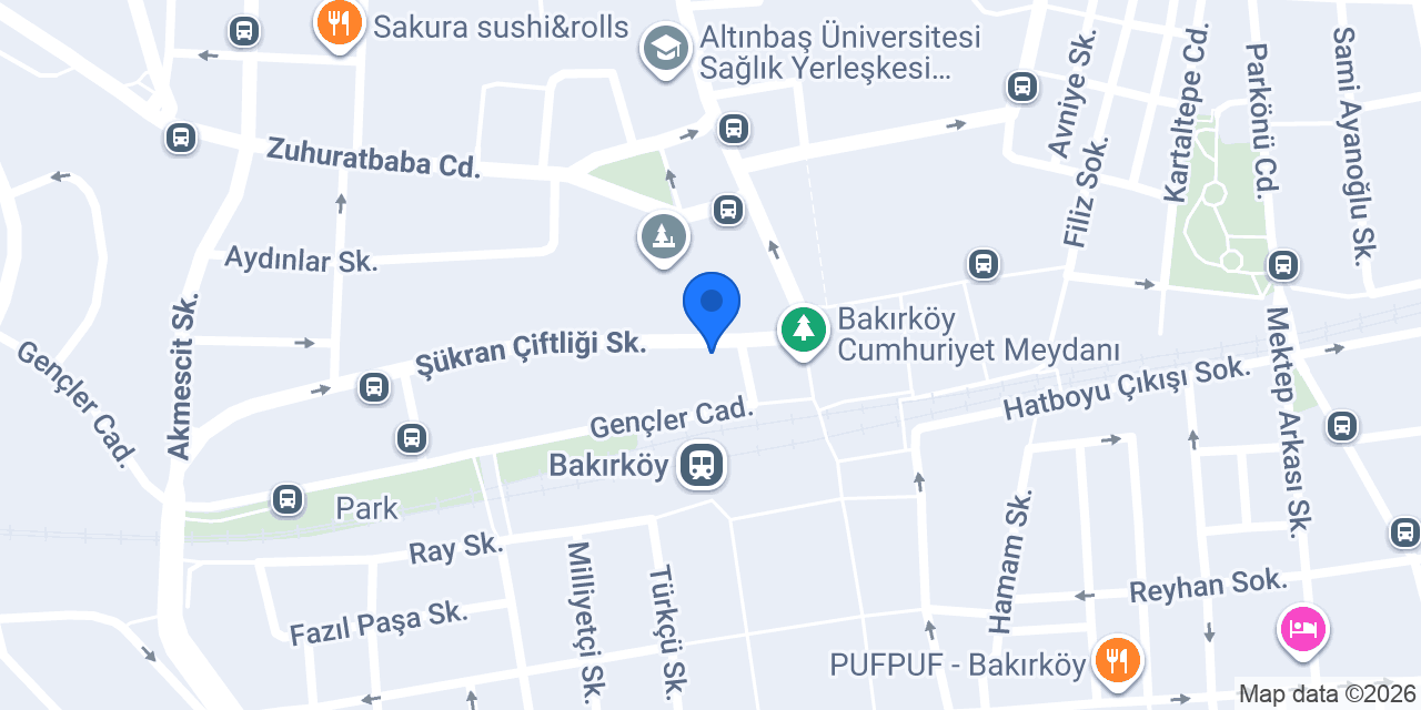 Bakırköy Sürücü Kursu konumu