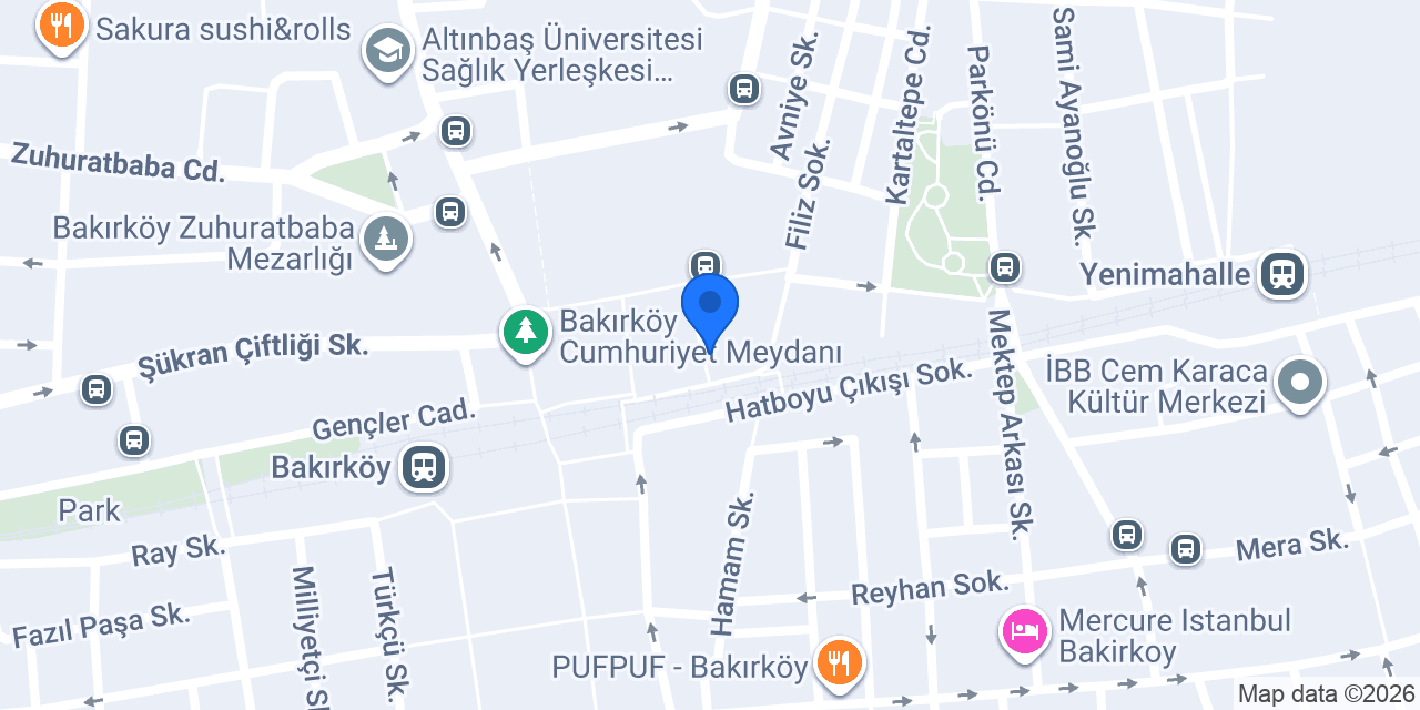 SES BAKIRKÖY ŞUBE konumu