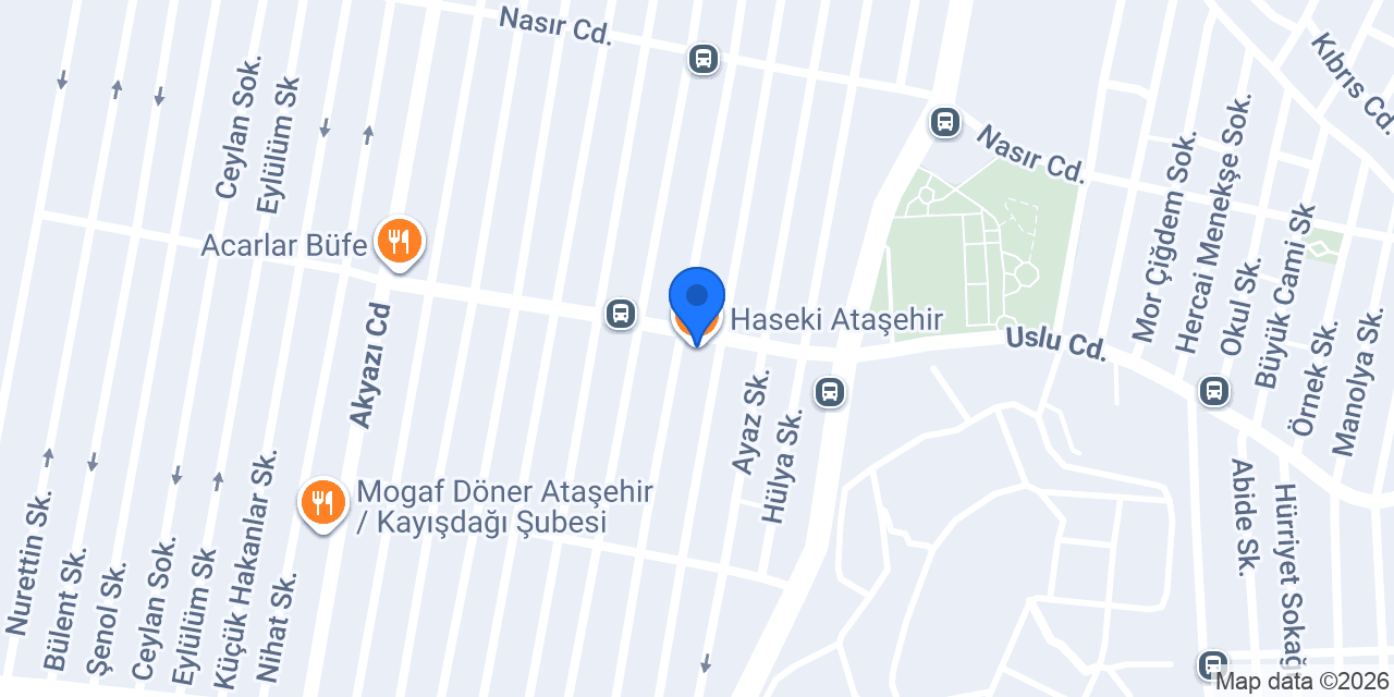 Haseki Ataşehir konumu