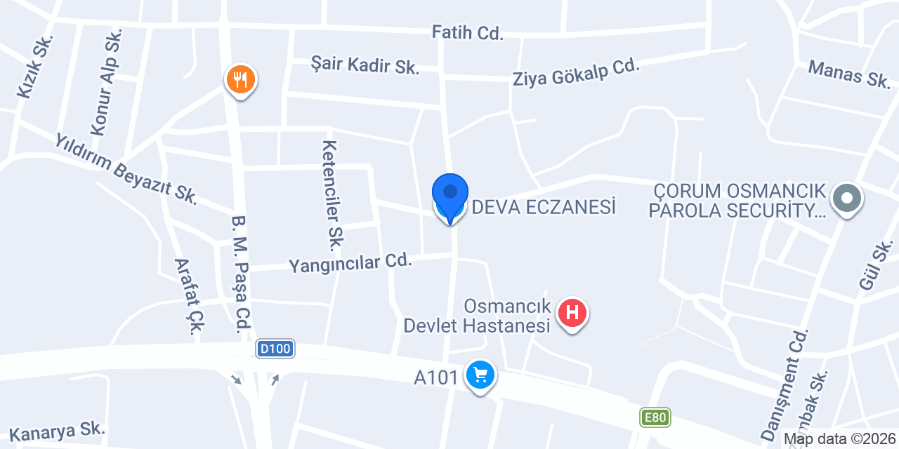 DEVA ECZANESİ konumu