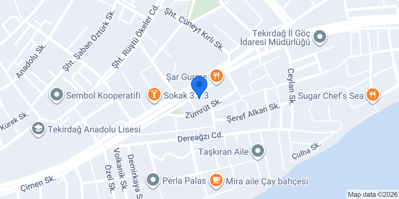 Decors Tekirdağ konumu