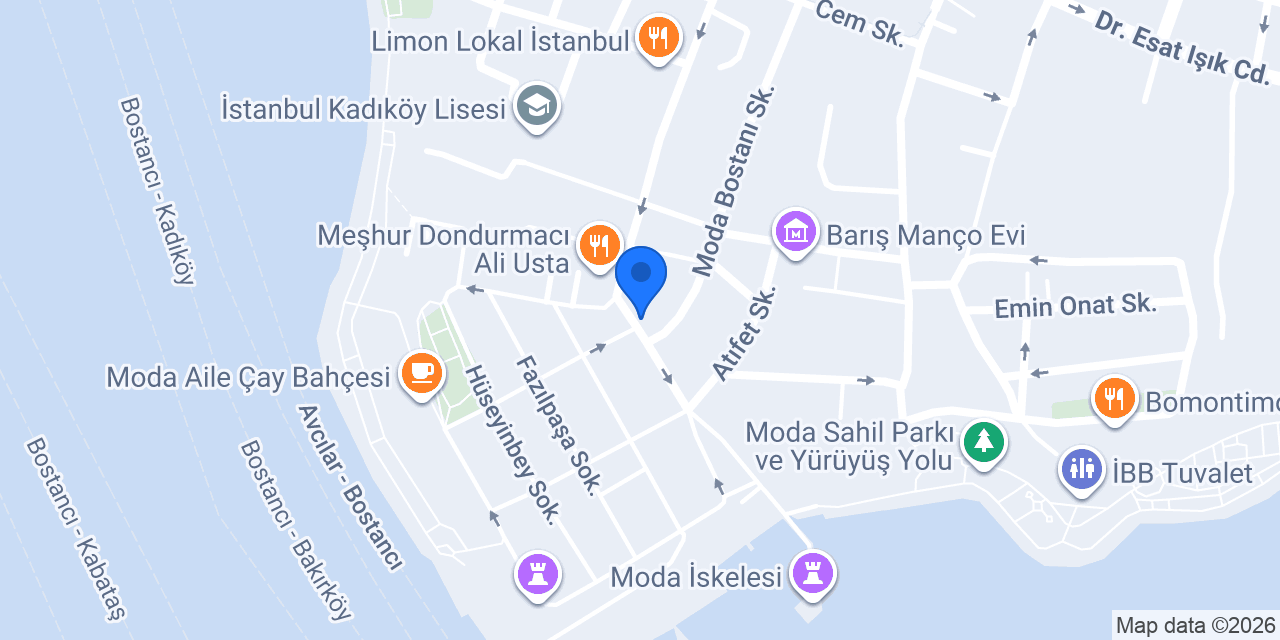 Flân Bakery & Drinkery Moda konumu