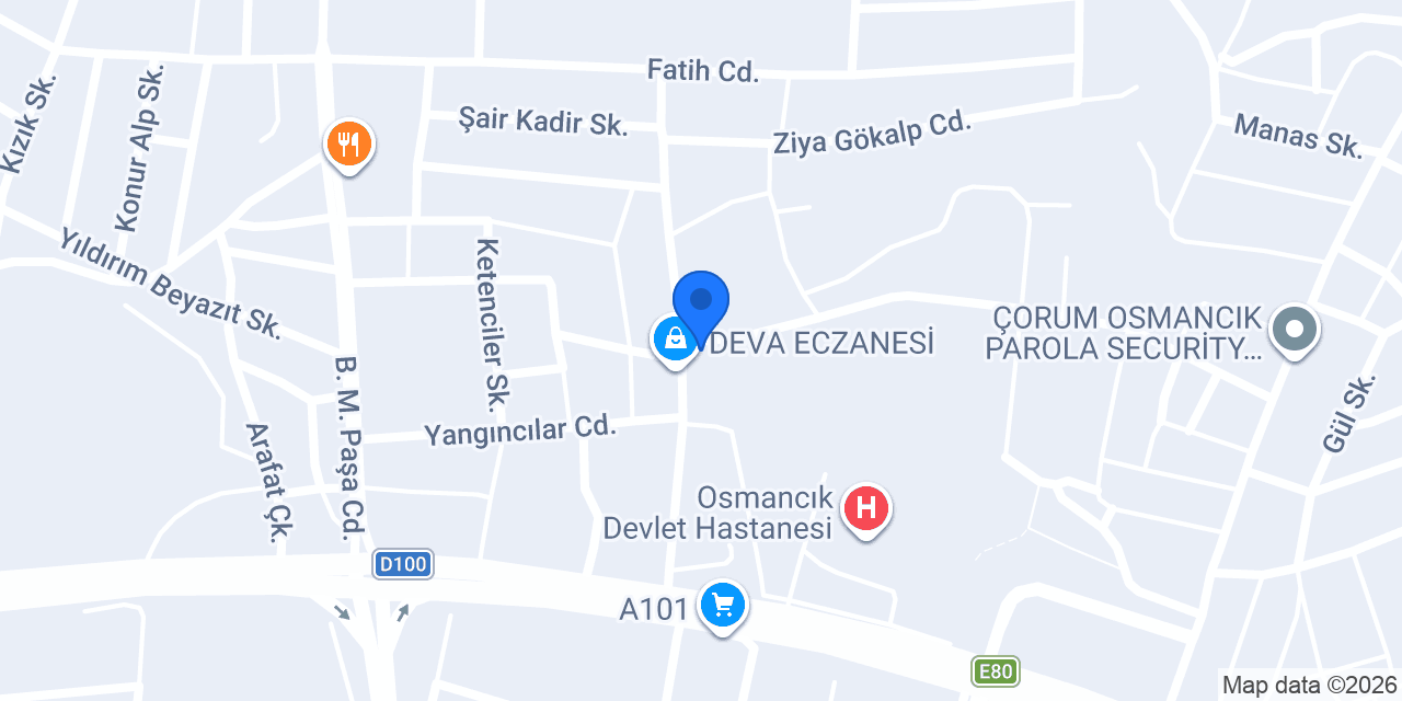 Osmancık İlçe Tapu Müdürlüğü konumu