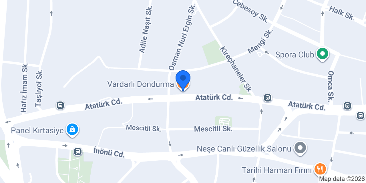 Vardarlı Dondurma konumu