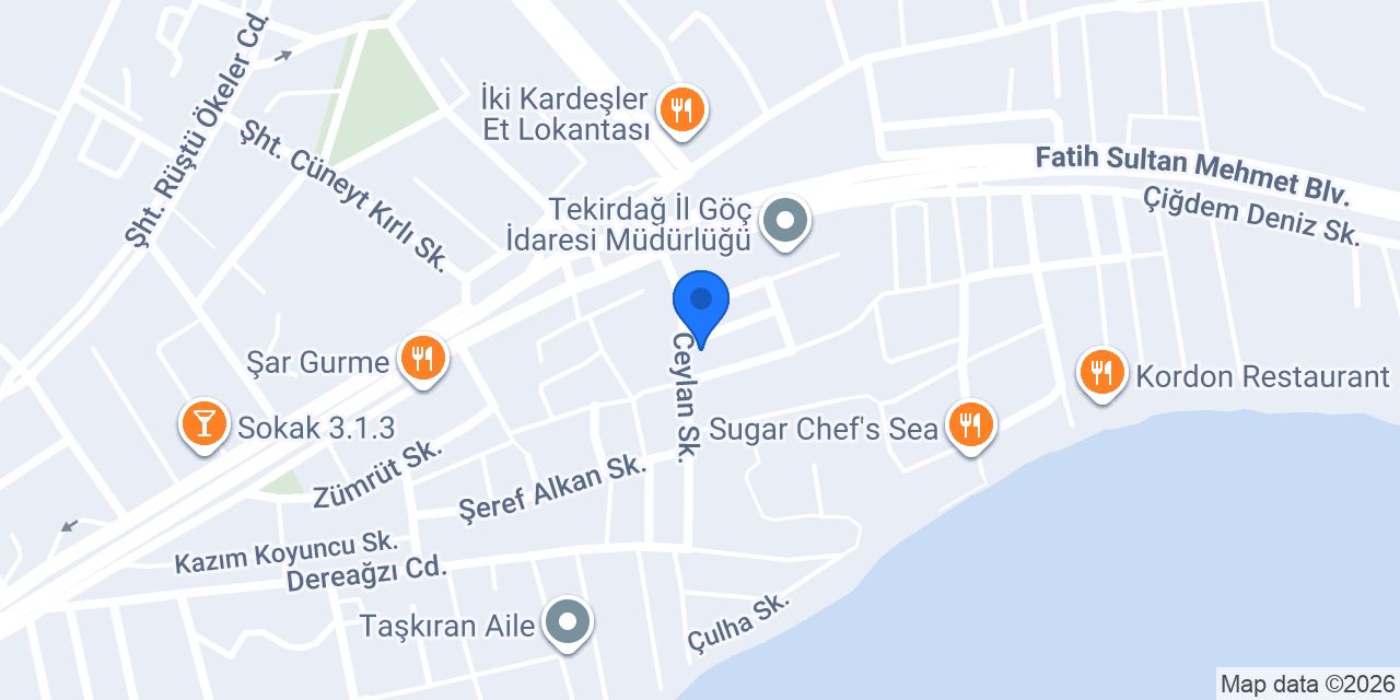 Gözde Hotel Tekirdağ konumu
