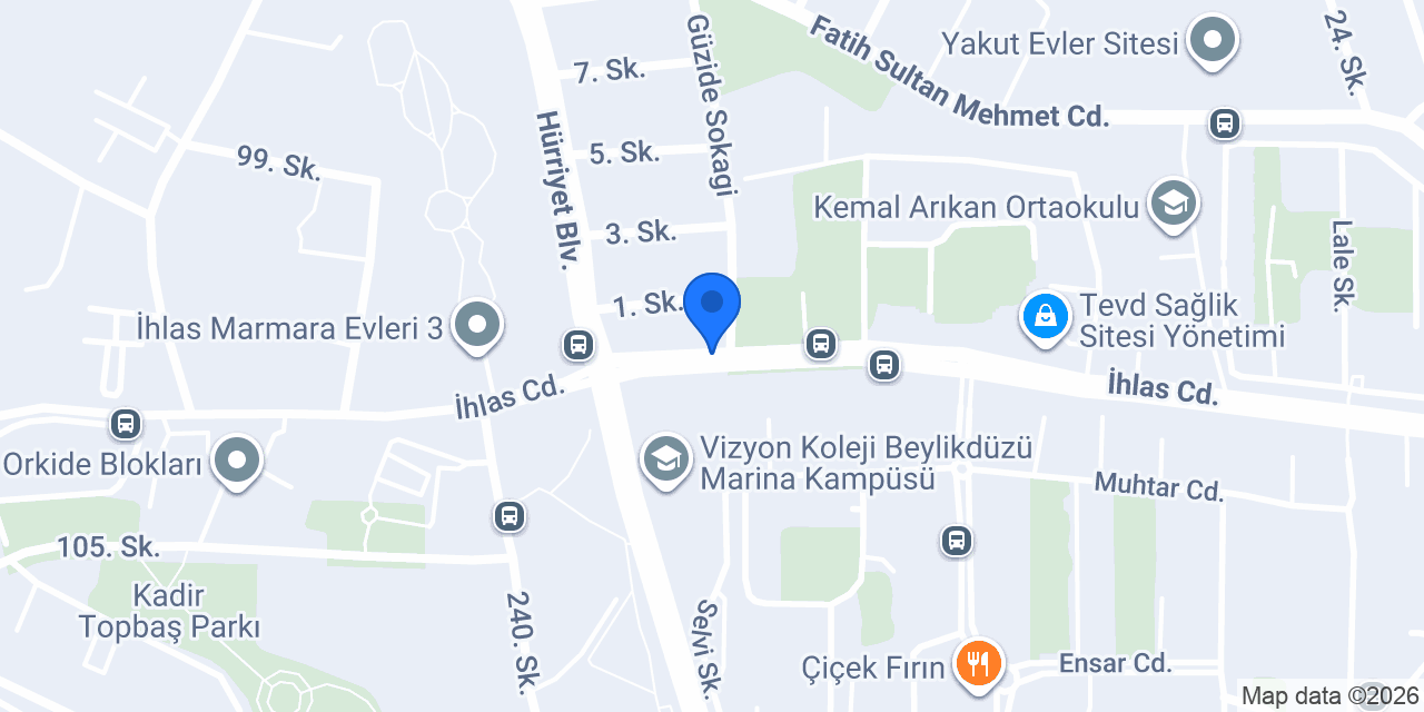 Karameşe Tekel Bayii konumu