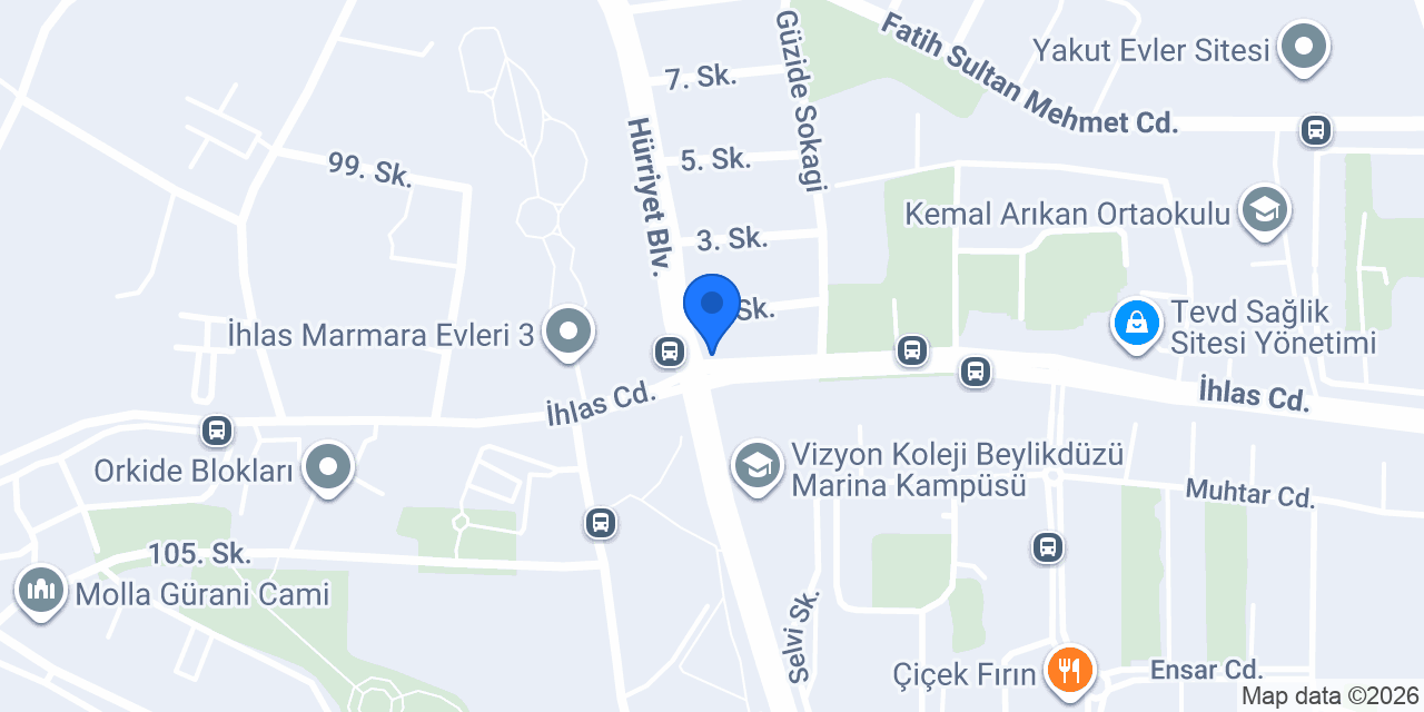 Kebap durağı konumu