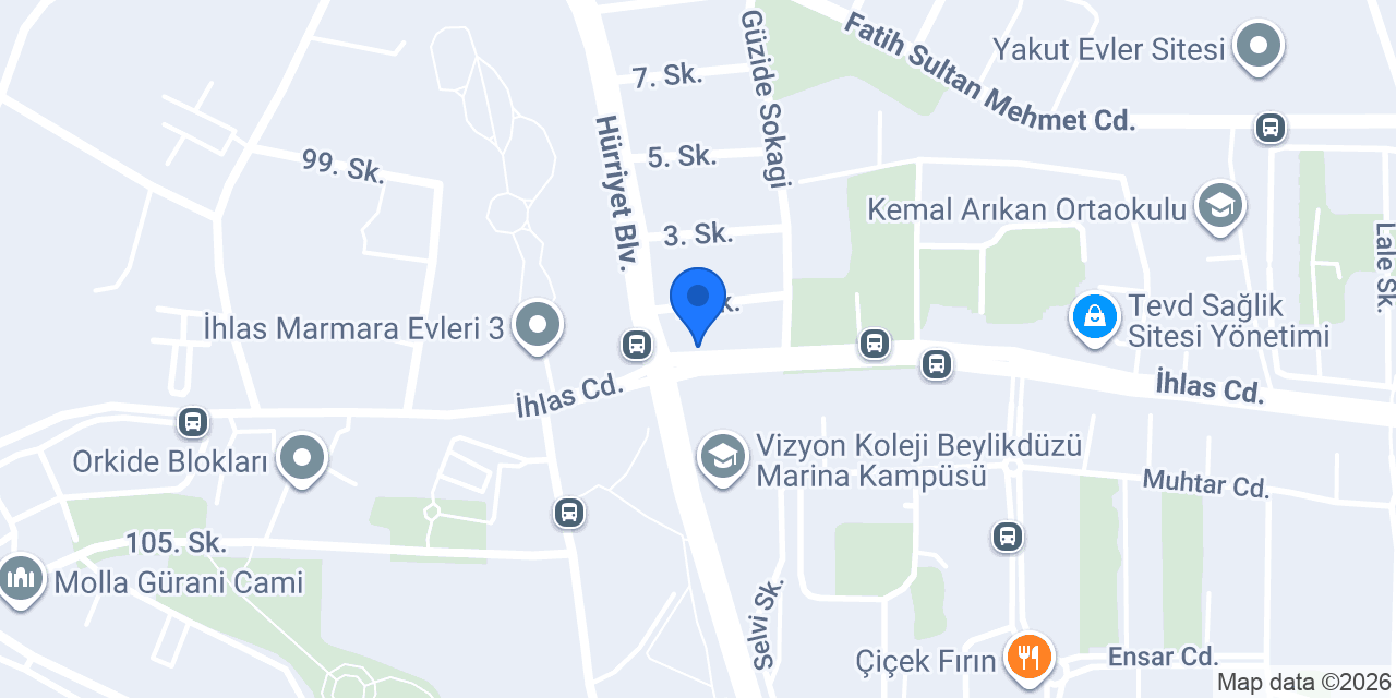 Köşem lezzet konumu