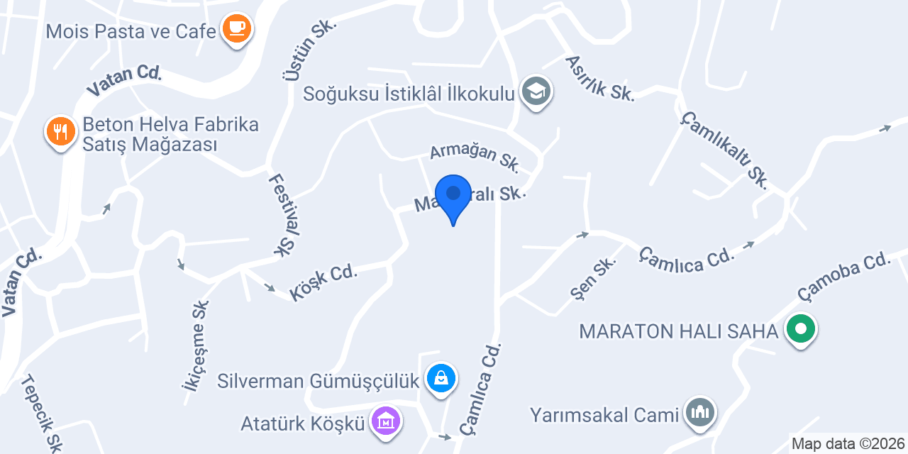 Köşk Garden konumu