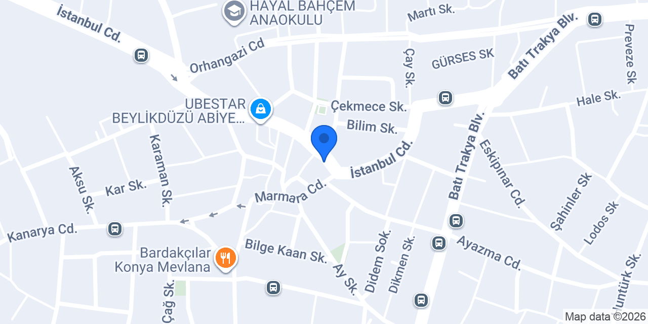 Merdanem Börek Cafe konumu