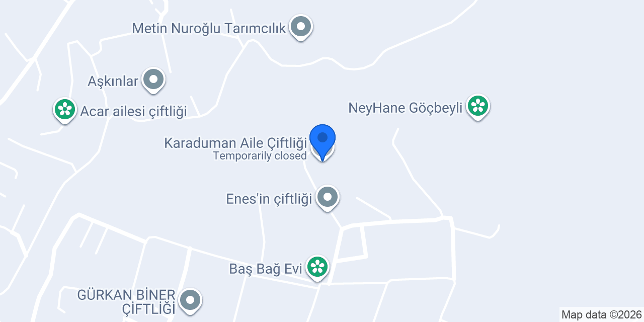 Karaduman Aile Çiftliği konumu