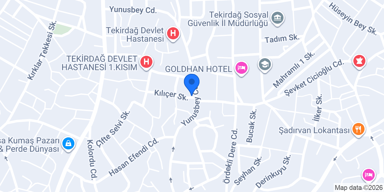 Tekirdağ Börek Ortacami konumu