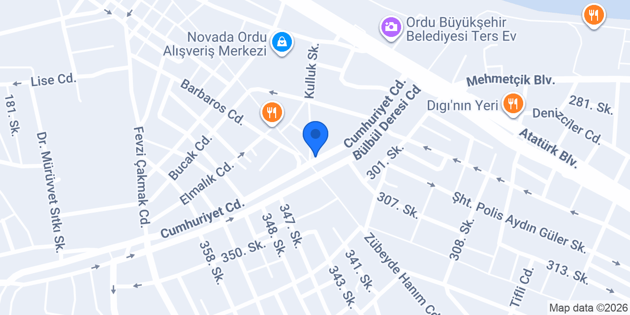 Ordu Gezgin Tur konumu