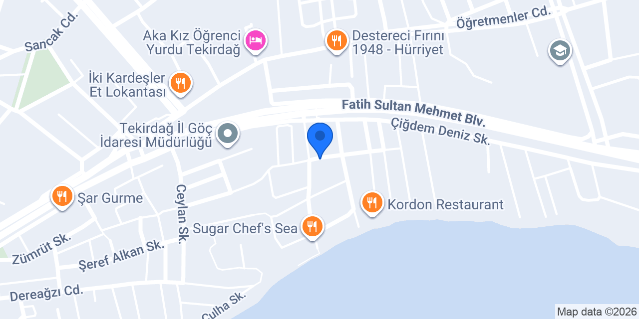 Tekirdağ Mimarlık konumu