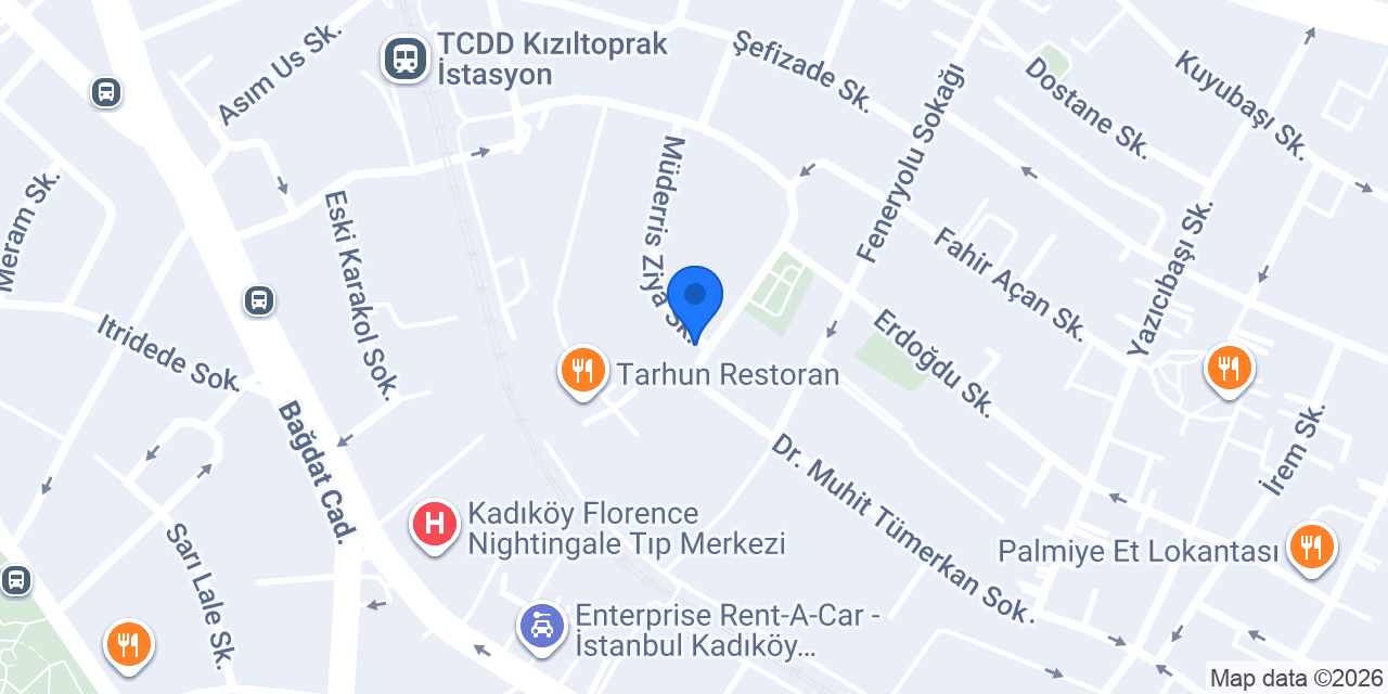 Kızıltoprak Taksi konumu