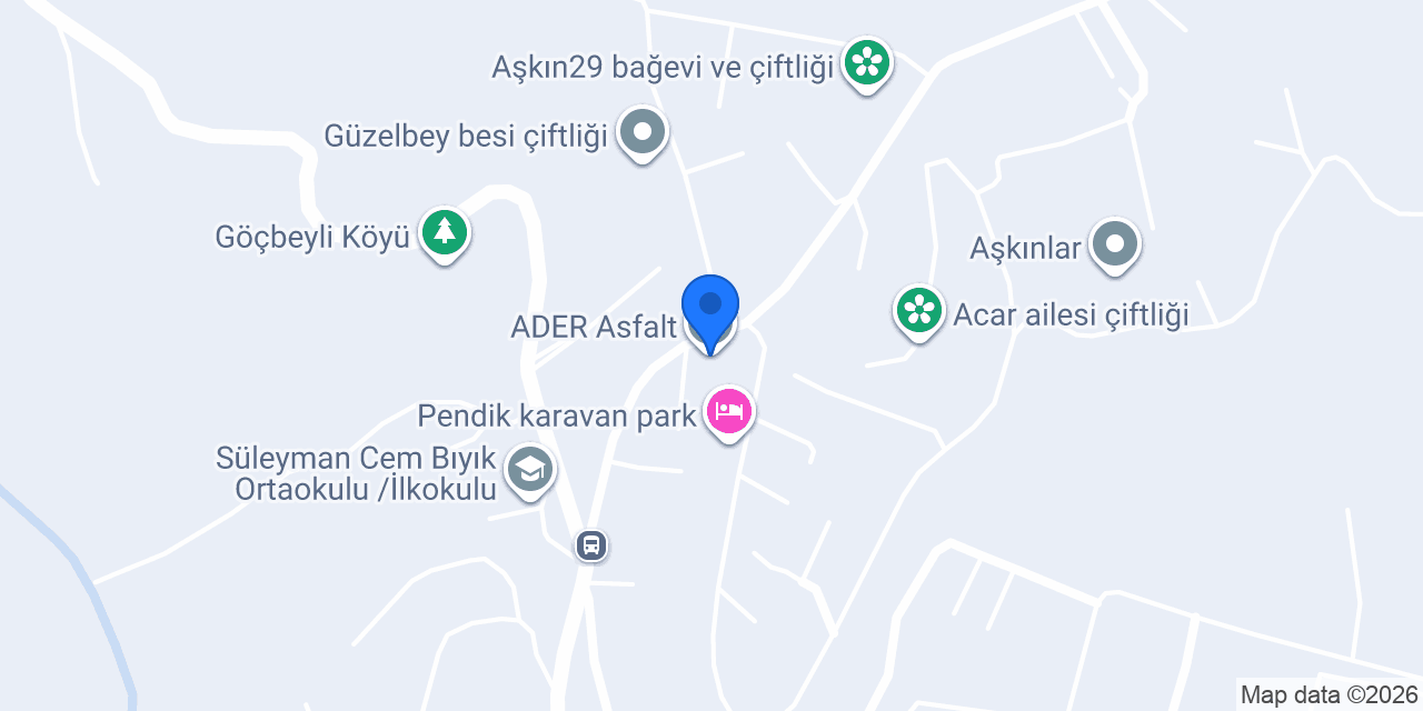 ADER Asfalt konumu