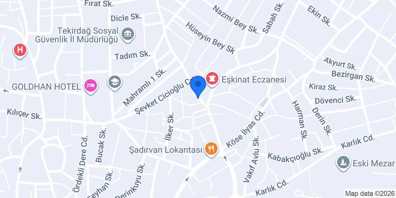 Ekin Çetinkaya Eczanesi konumu
