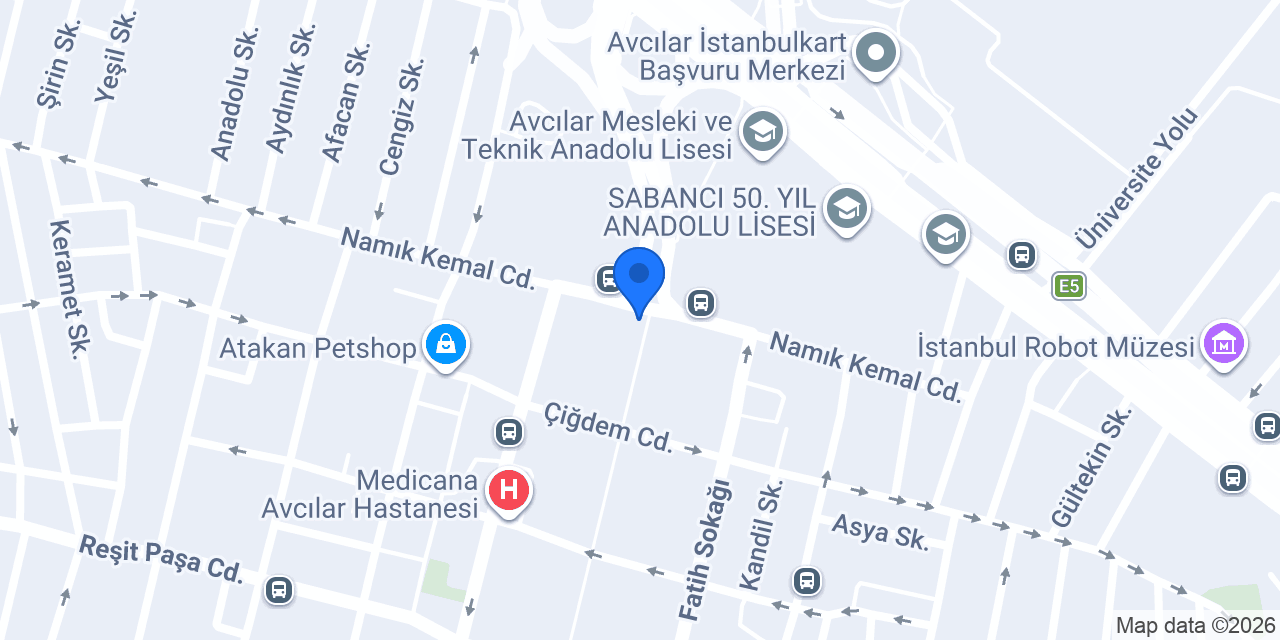 Avcılar Sürücü Kursu konumu