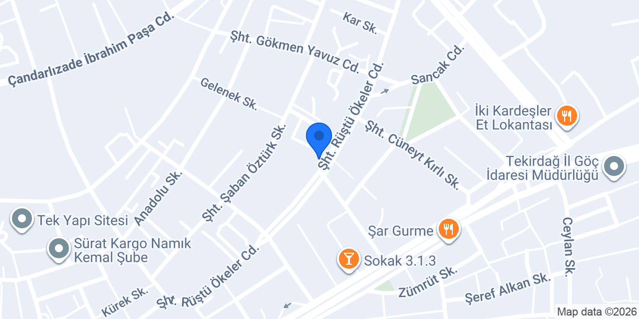 Tekirdağ Rüya Çiçekçilik konumu
