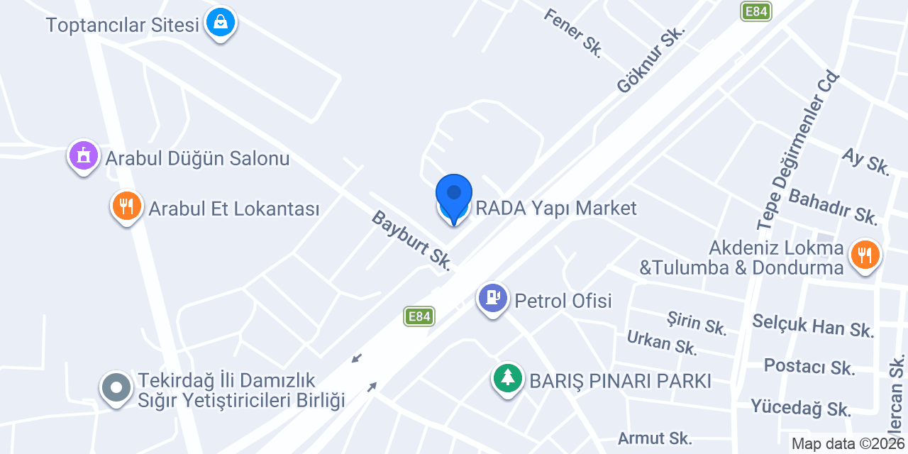 RADA Yapı Market konumu